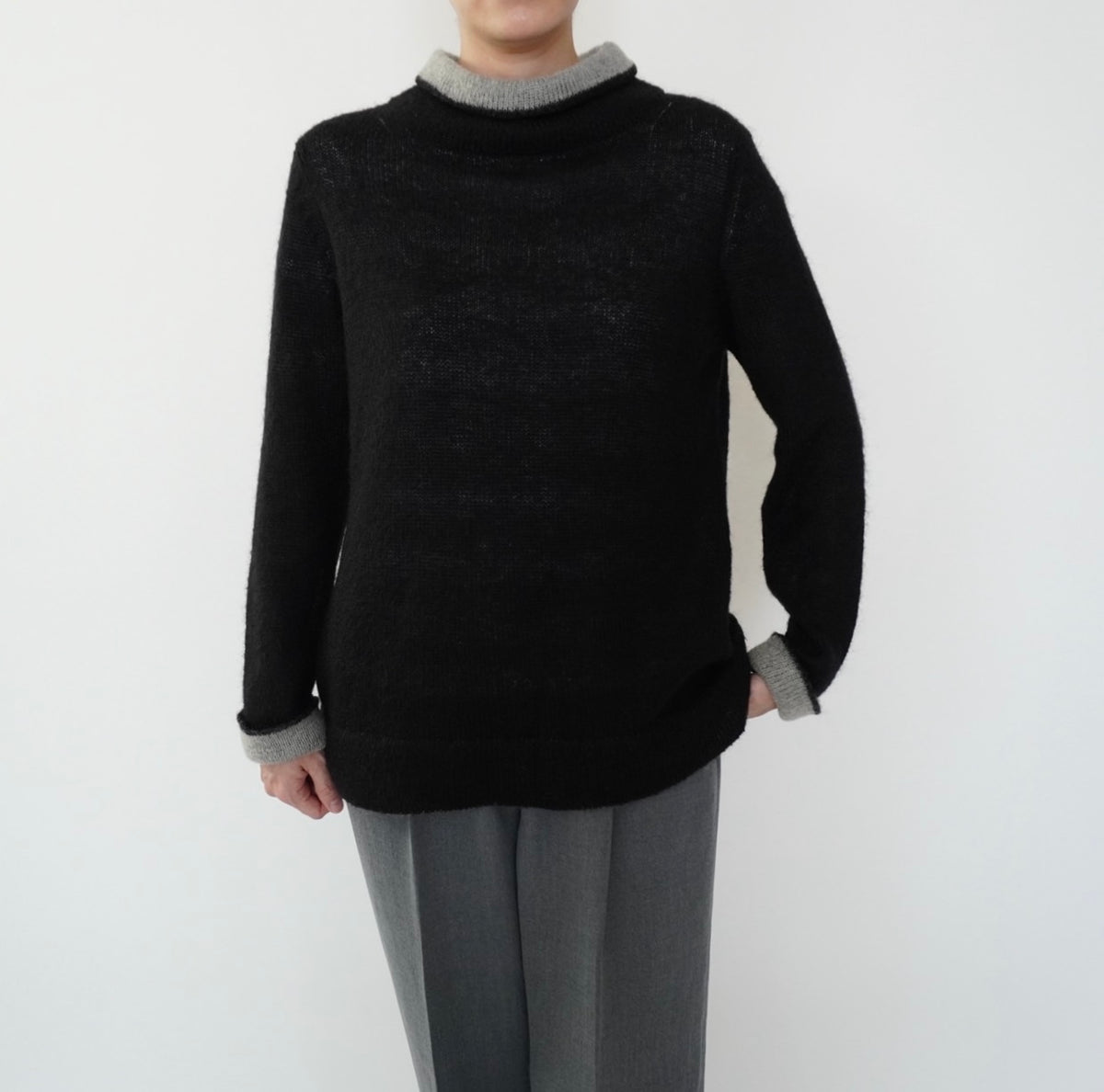 90s Black×Gray Knit
