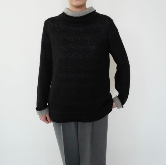 90s Black×Gray Knit