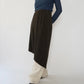 90s Asymmetry Design Ribbed Skirt