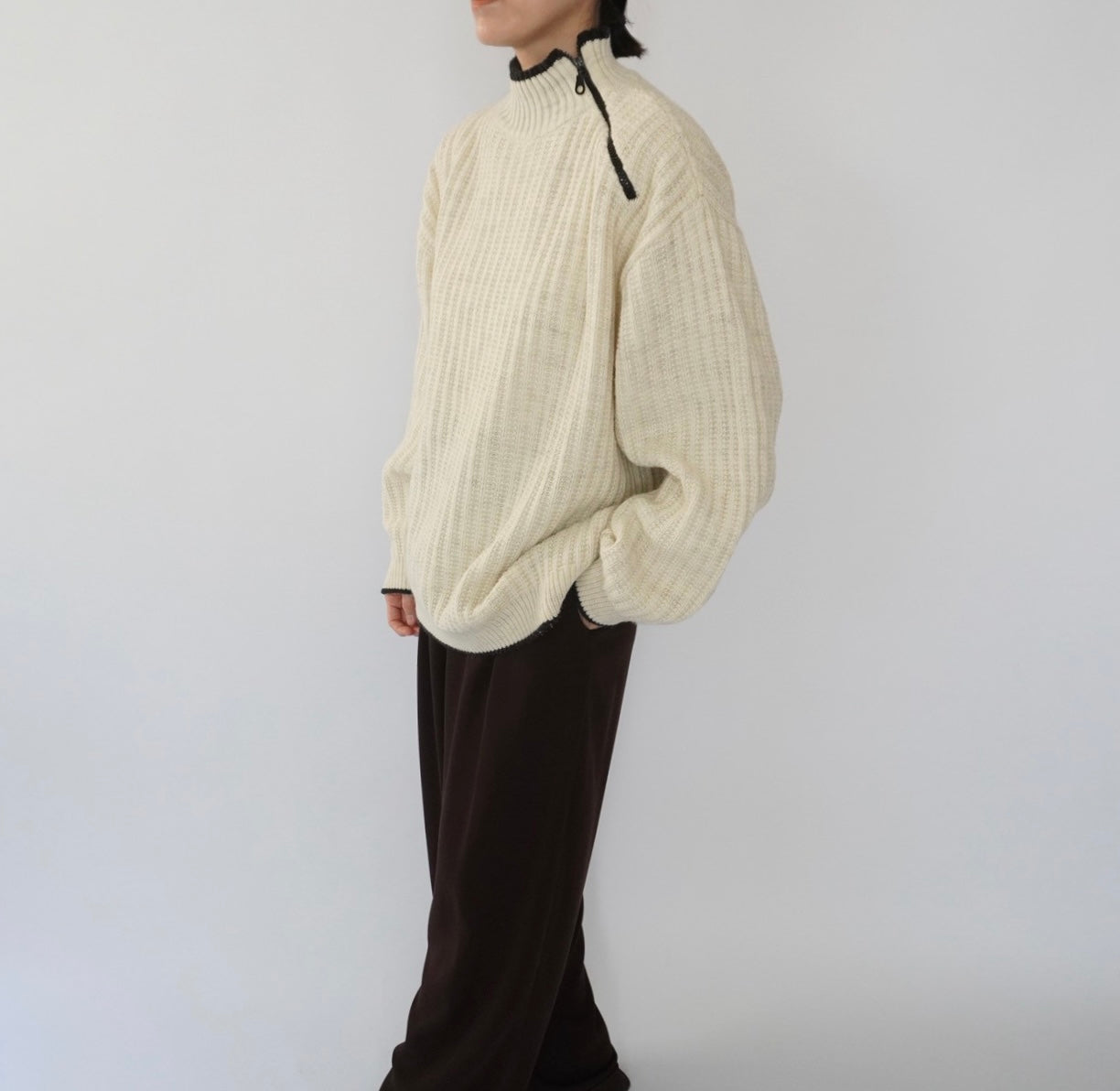 90s Zip Design Knit Made in Italy