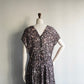 80s Printed Maxi Dress Made in USA