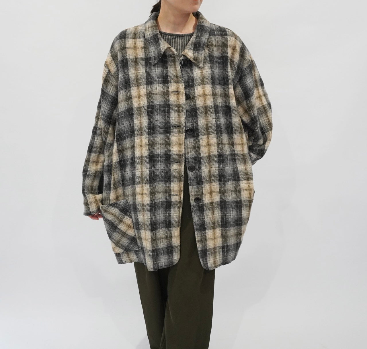 90s Plaid Light Jacket