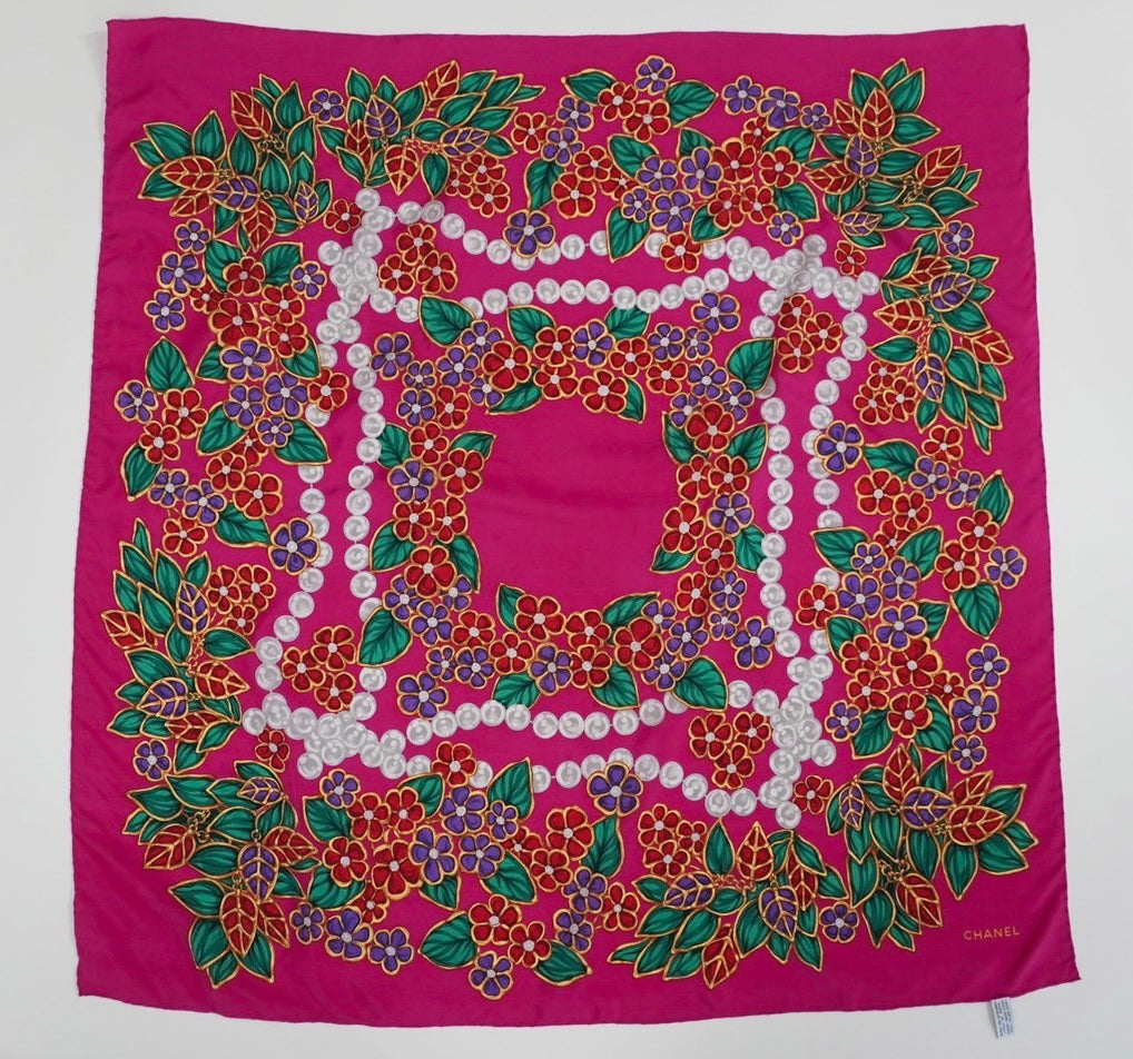”CHANEL” Silk Scarf Made in Italy