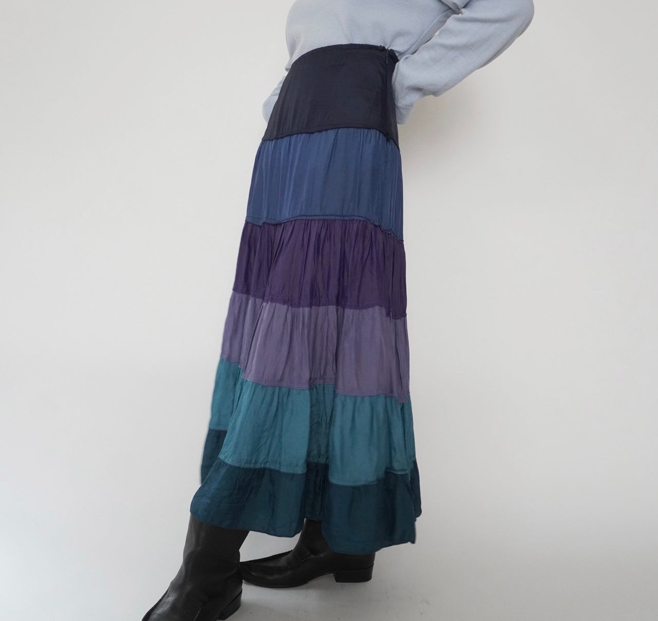 90s Striped Design Skirt Made in Italy