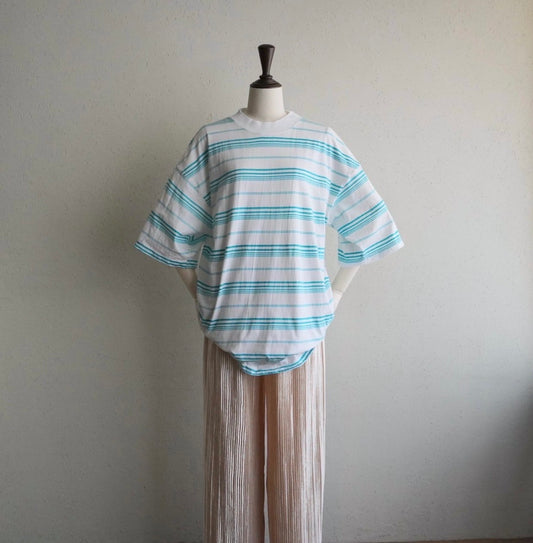 90s EURO Striped Printed T-shirt