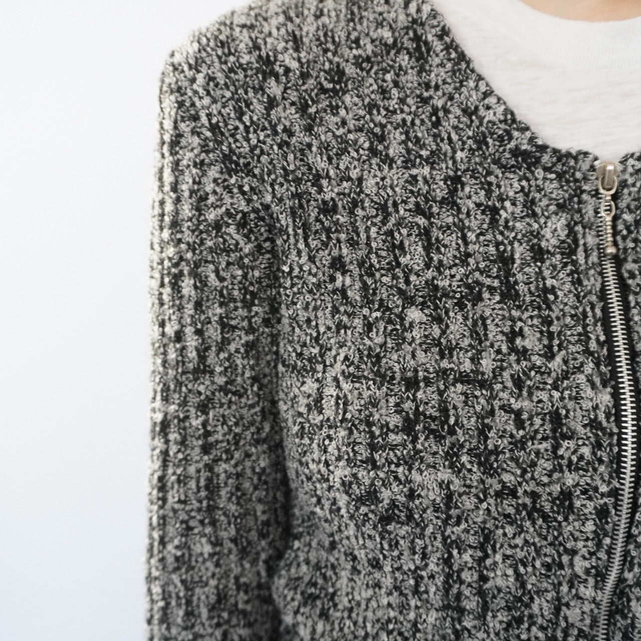 90s Zipped Knit Top