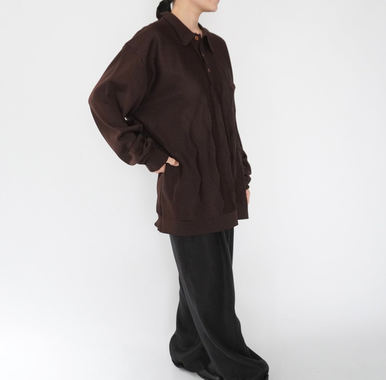 70s Brown Design Top