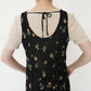 90s Floral Print Sheer Dress Made in Italy