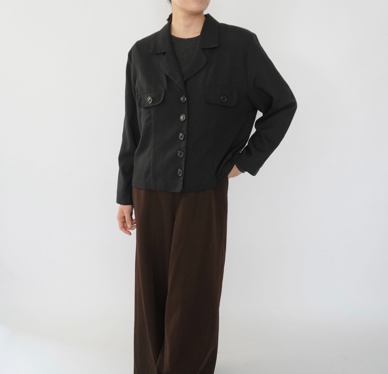 90s Black Jacket,Shirt