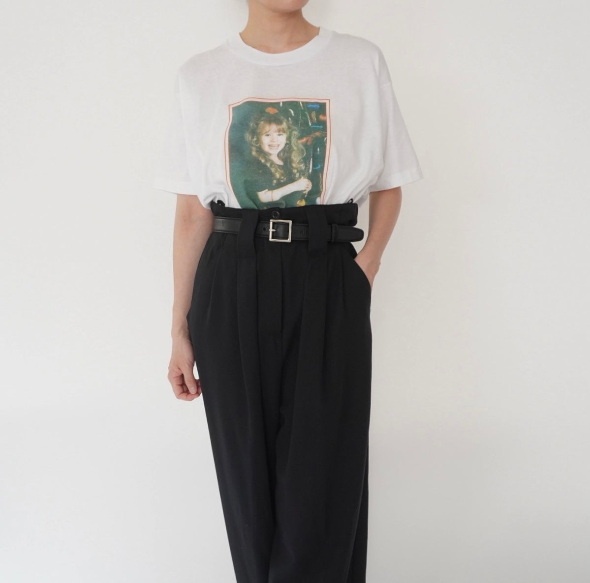 90s Photo Printed T-shirt Made in USA