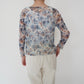 90s Floral Print Sheer Top