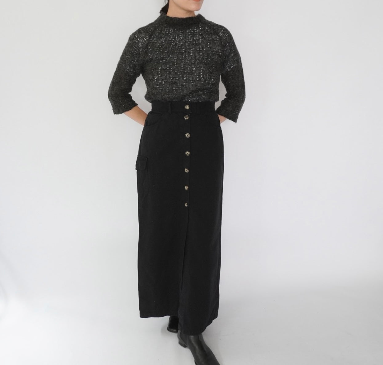 90s EURO Black Skirt