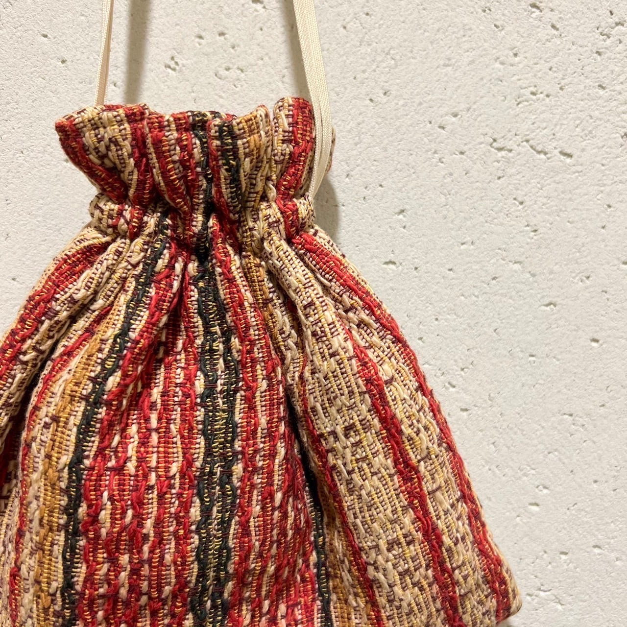 60s Striped Woven Bag