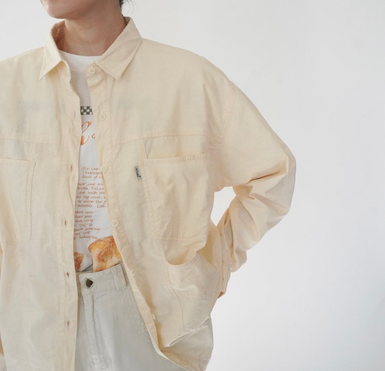 90s Ivory Cotton Shirt