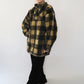 90s EURO Plaid Fleece Top