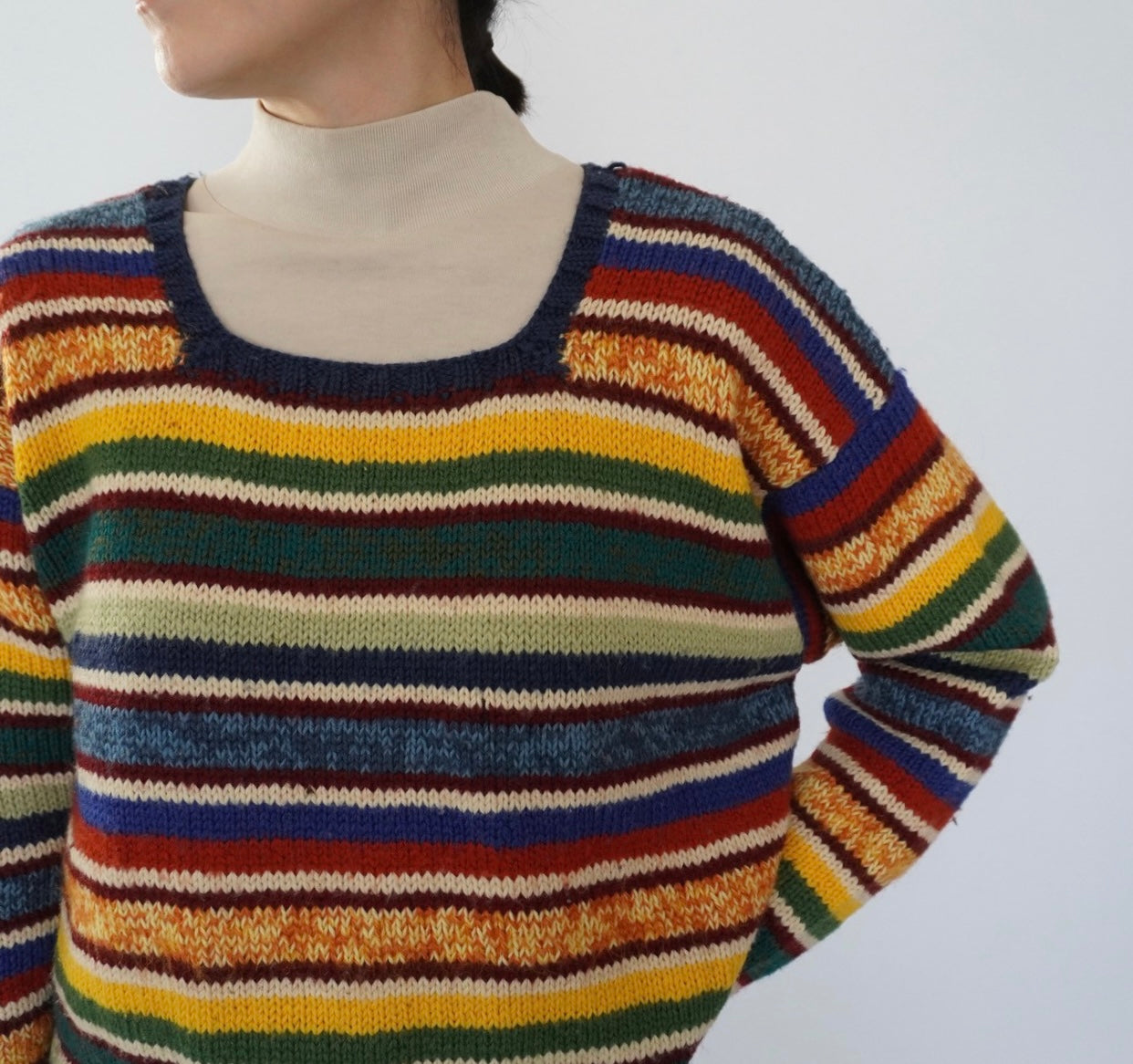 80s Multi Striped Knit