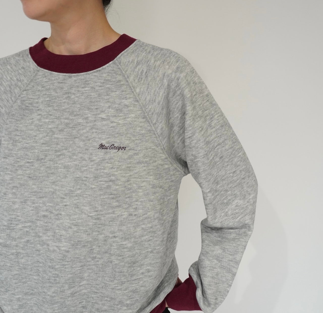 80s Two Tone Printed Sweater Made in USA