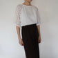 80s Cut Lace Design Blouse