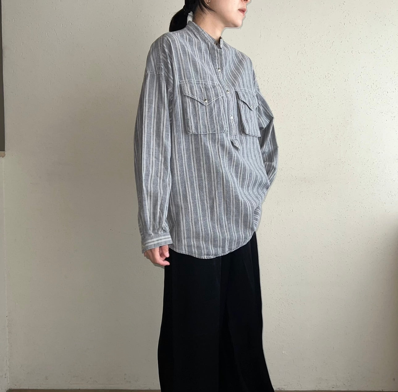 90s Striped Pullover Shirt
