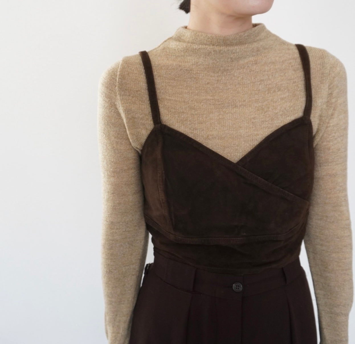 90s EURO Suede Camisole Top