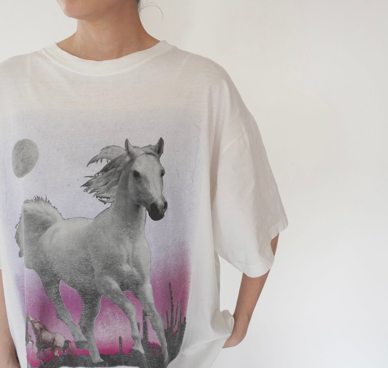 90s EURO Horse Printed T-shirt