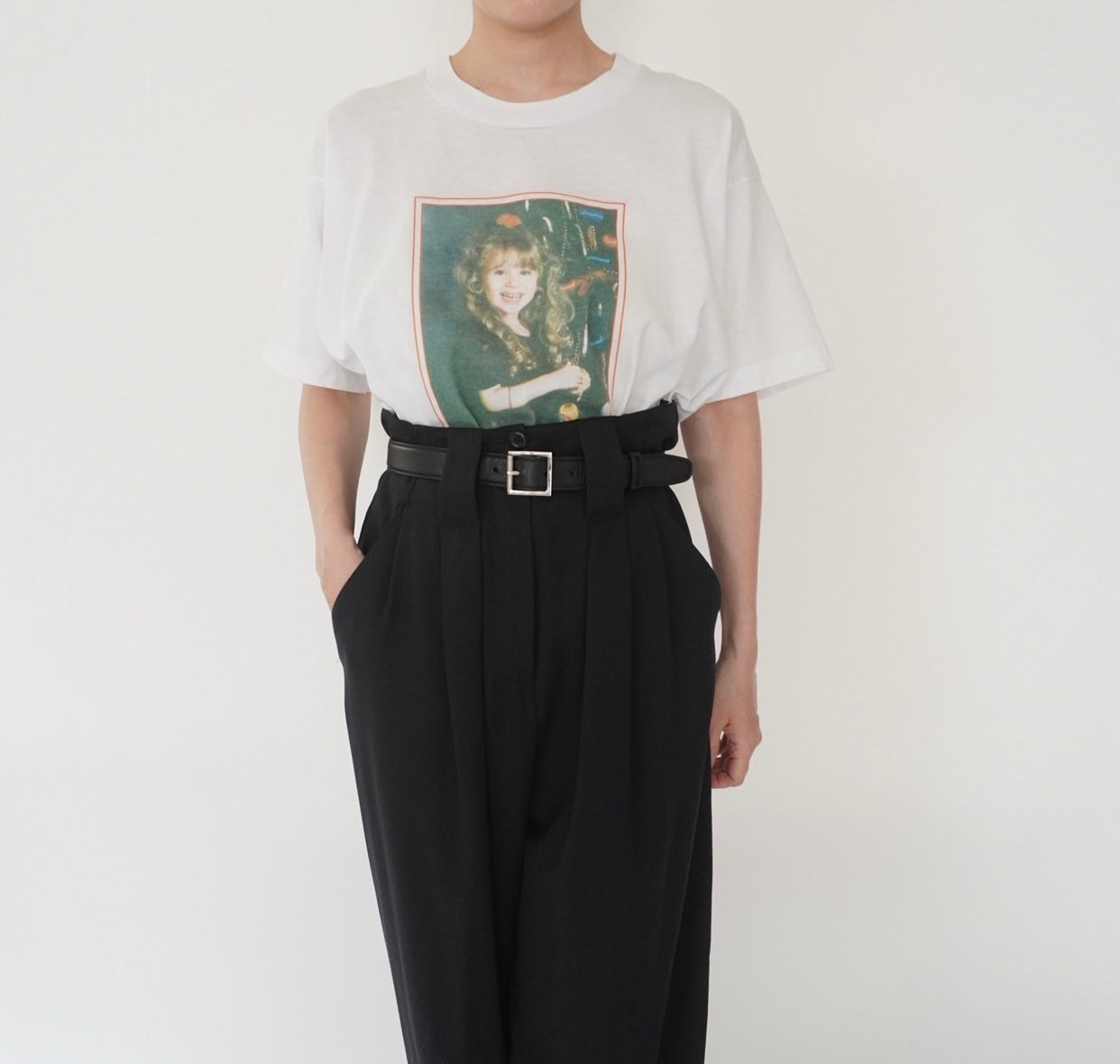 90s Photo Printed T-shirt Made in USA