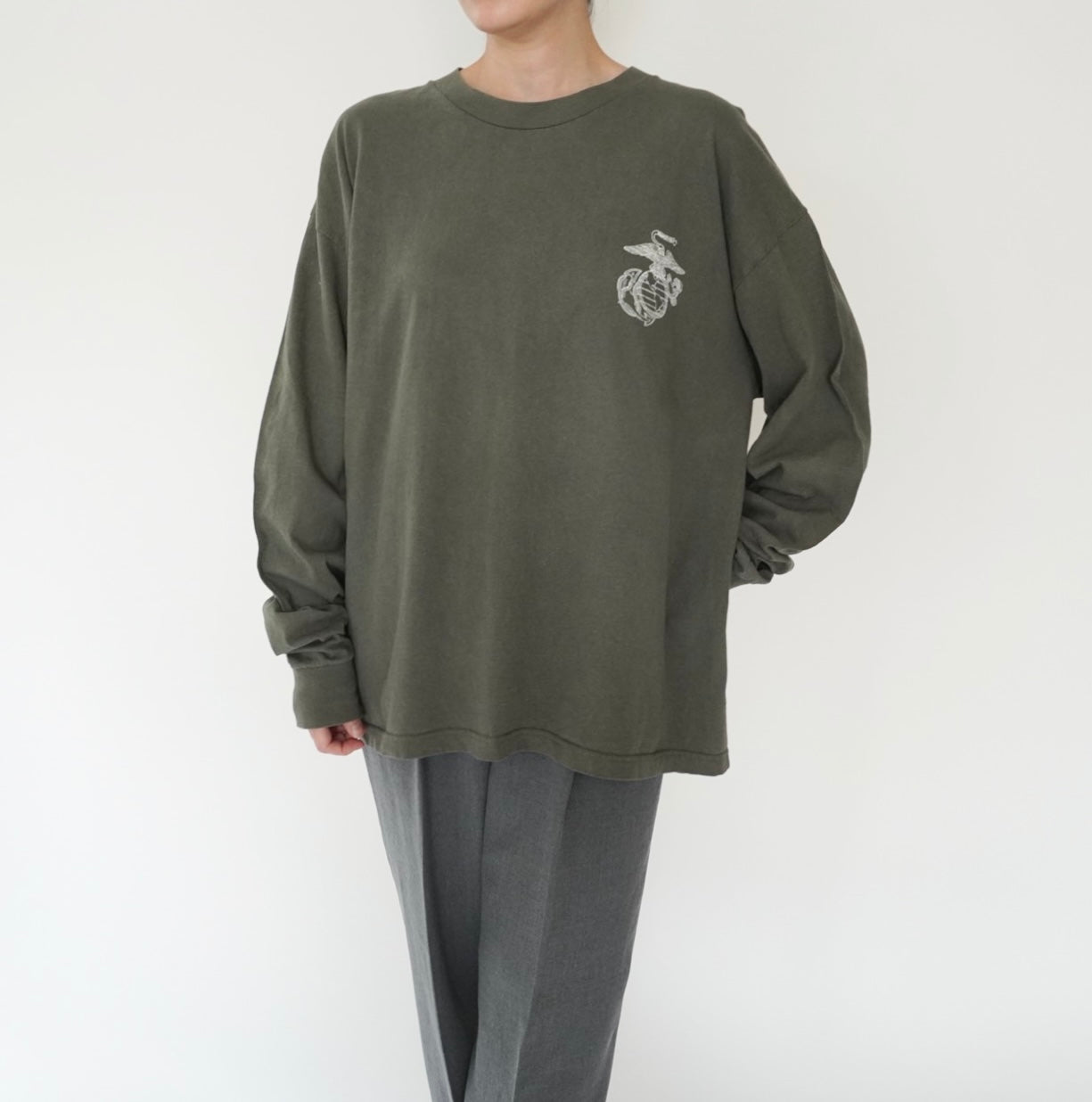 90s Printed Long Sleeves T-shirt Made in USA