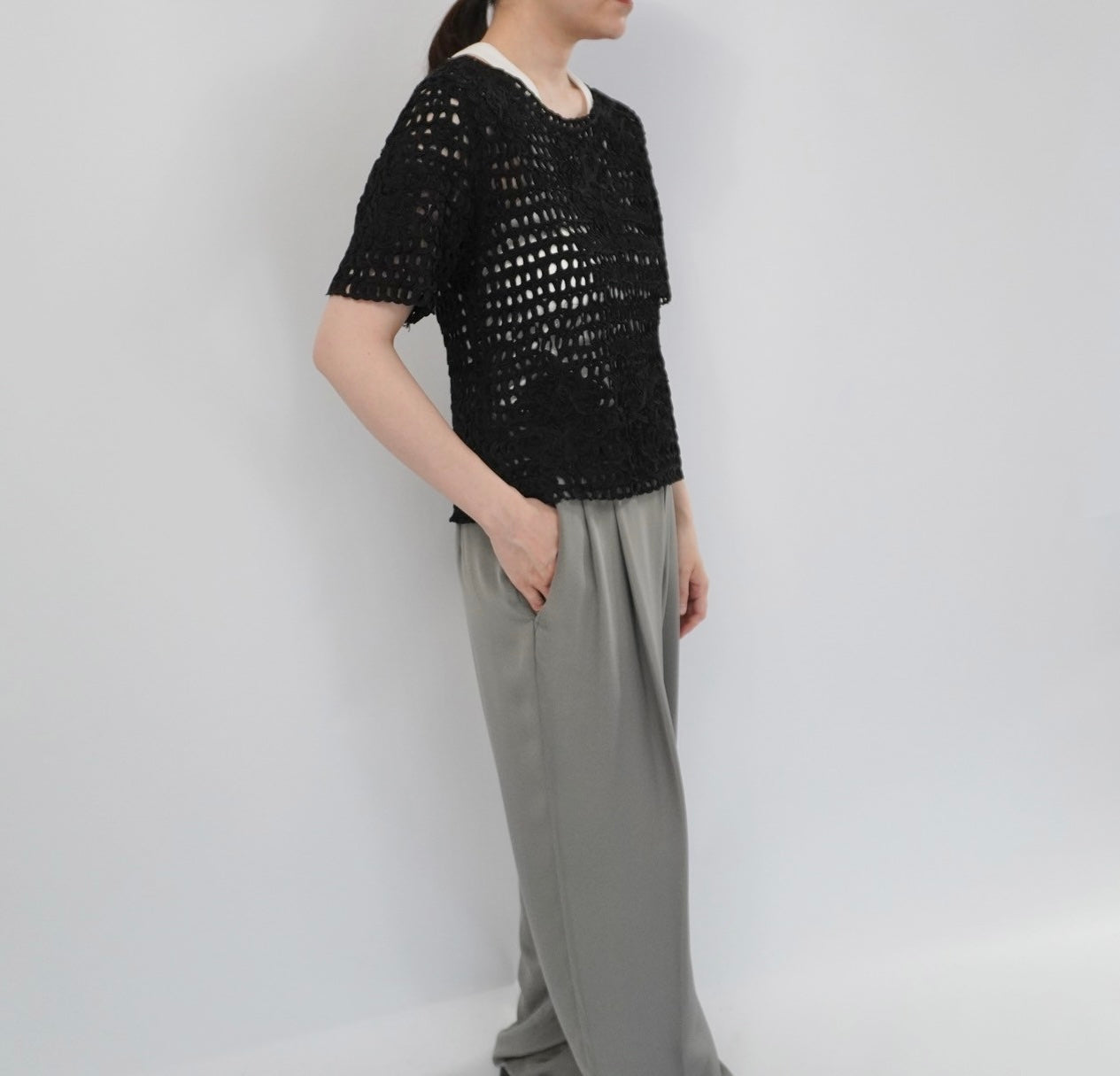 90s Cord Lace Top