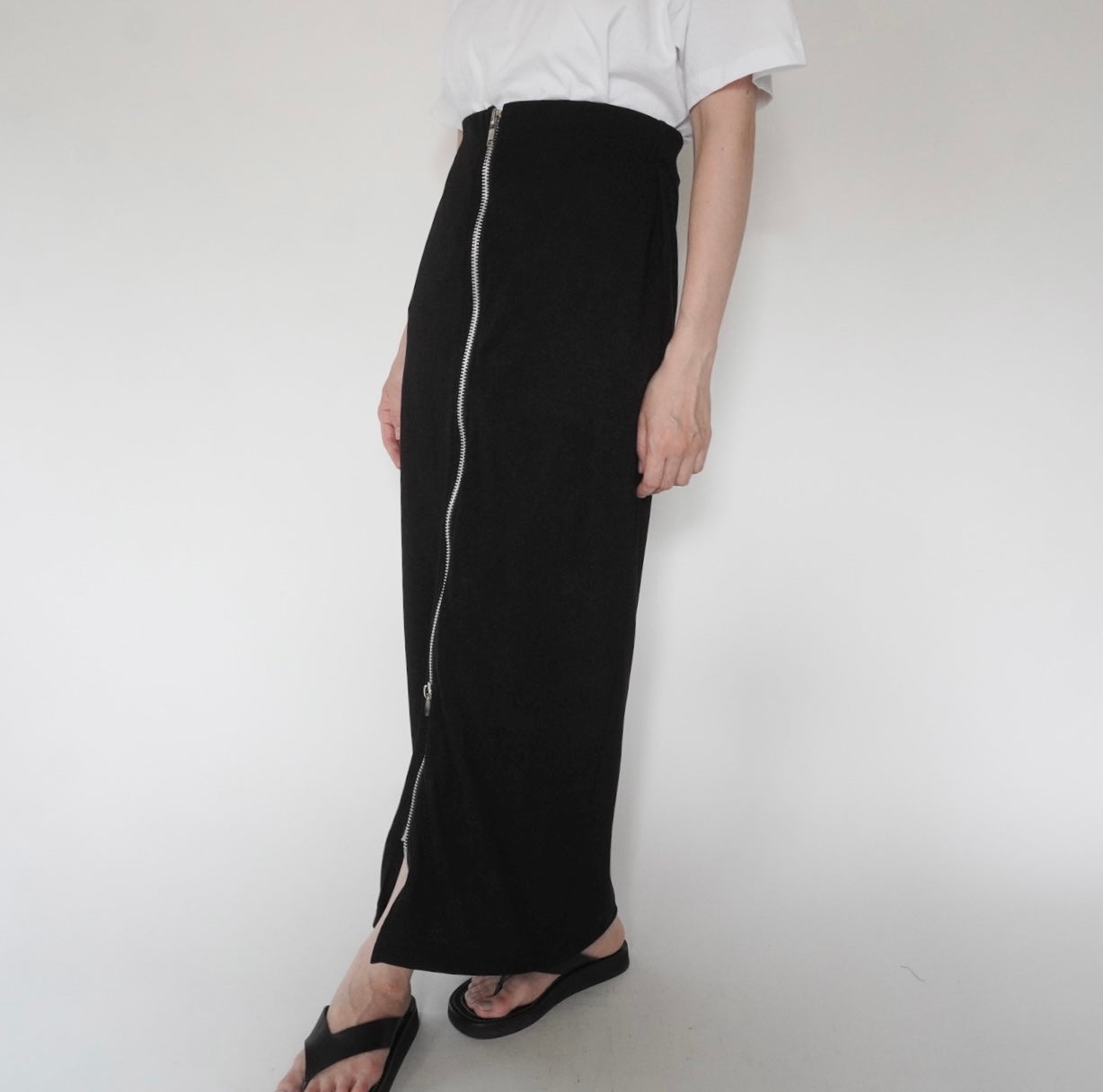 90s ZIP Design Skirt Made in USA