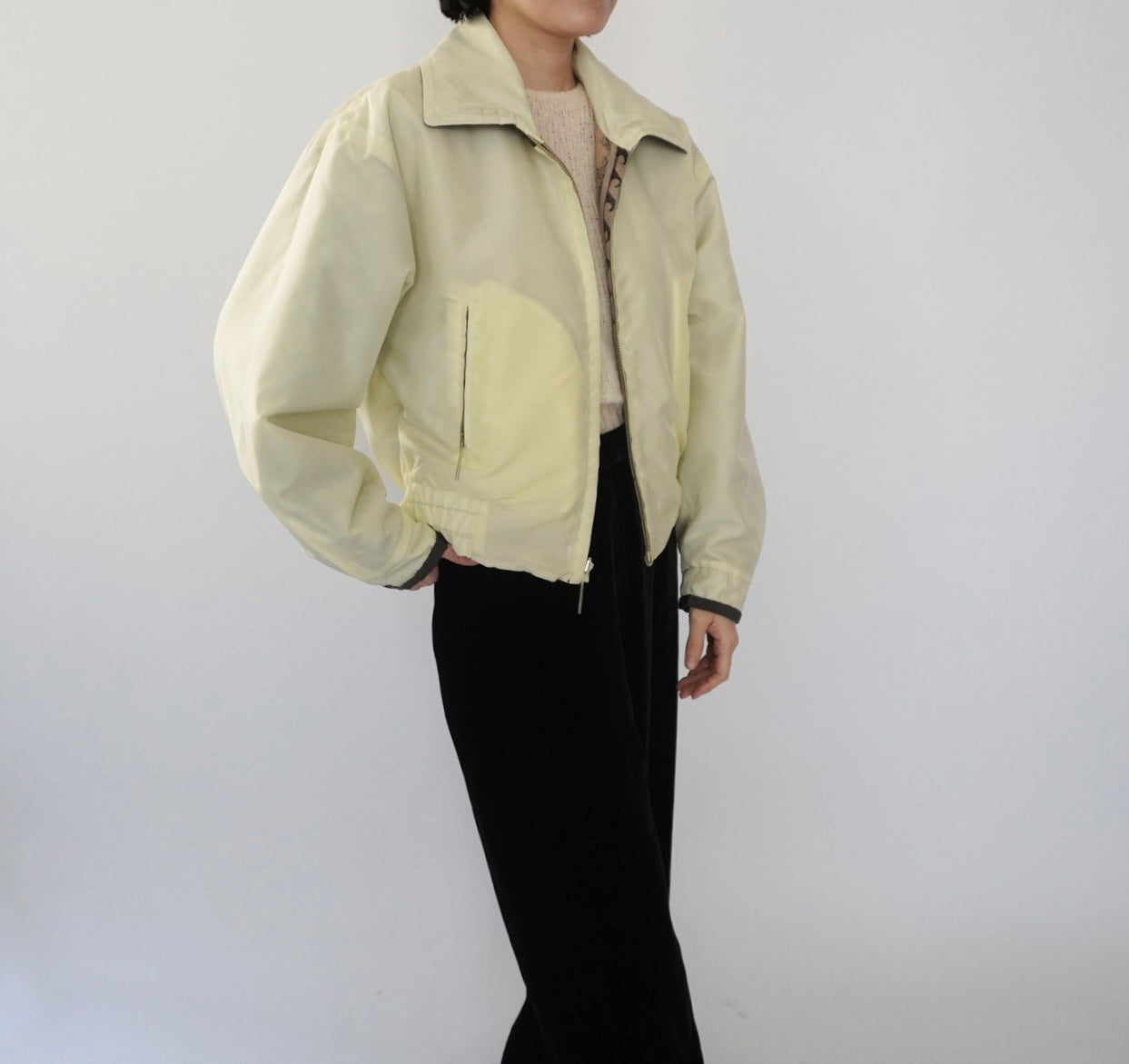 90s"Laurel" Silk Reversible Jacket Made in Germany