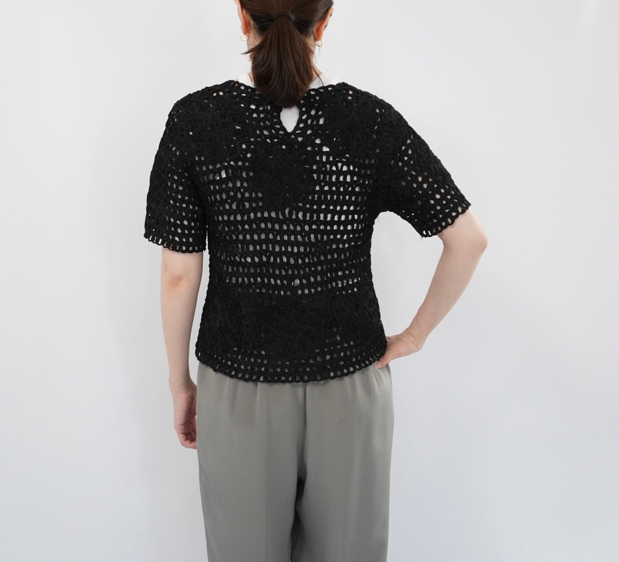 90s Cord Lace Top