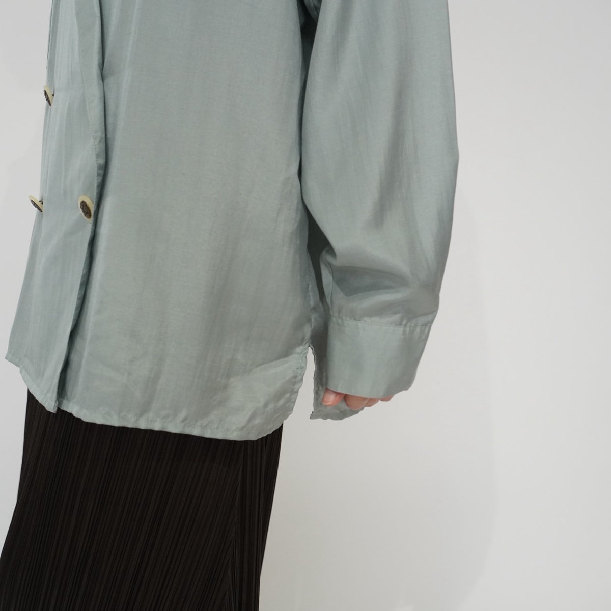 80s EURO Silk Pullover Shirt Jacket