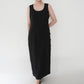 90s Black Linen Dress