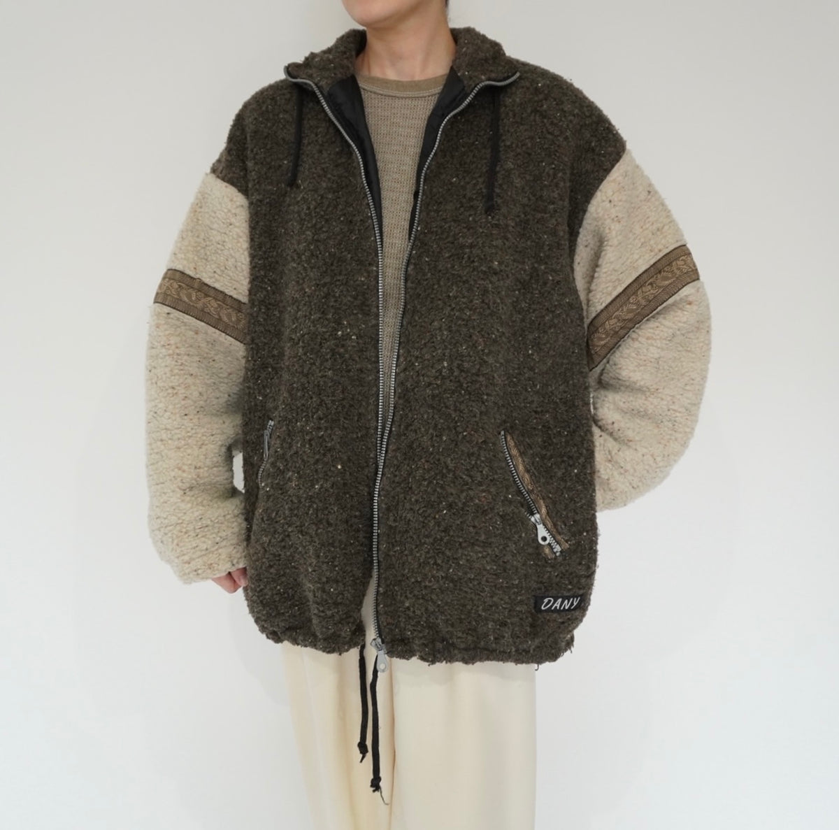 90s Design Fleece Jacket Made in Italy