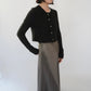 90s Black Cropped Cardigan