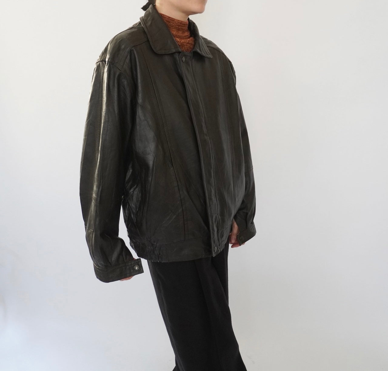 90s Leather Jacket Made in France