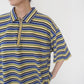 90s Striped Zip Top