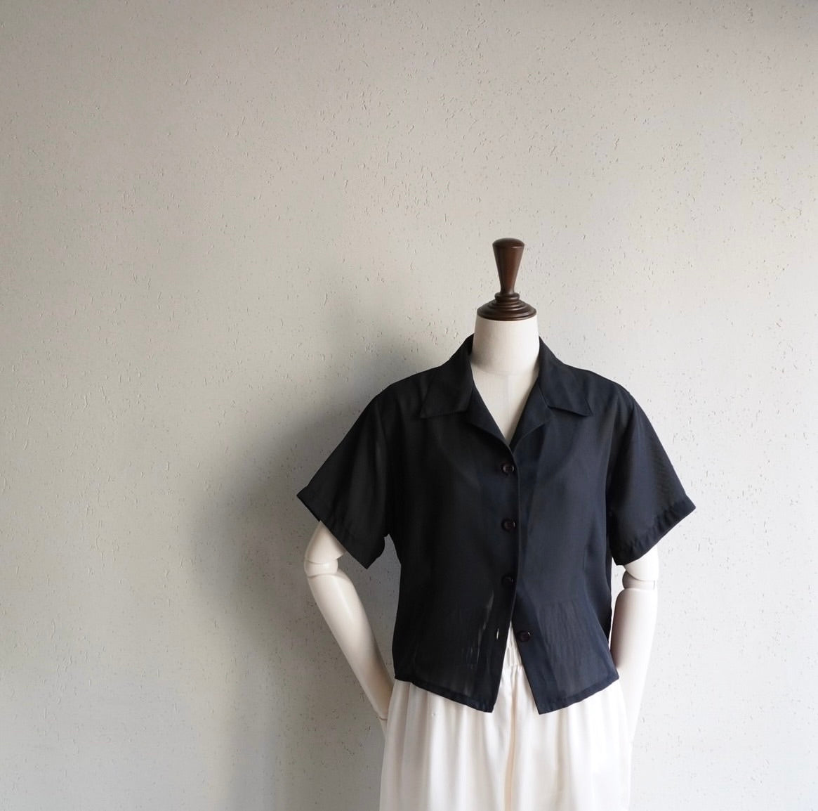 90s Black Sheer Shirt