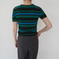 90s Silk Striped Top