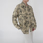 90s Floral Print Linen Shirt,Jacket Made in USA