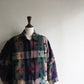90s Plaid Fringe Light Jacket