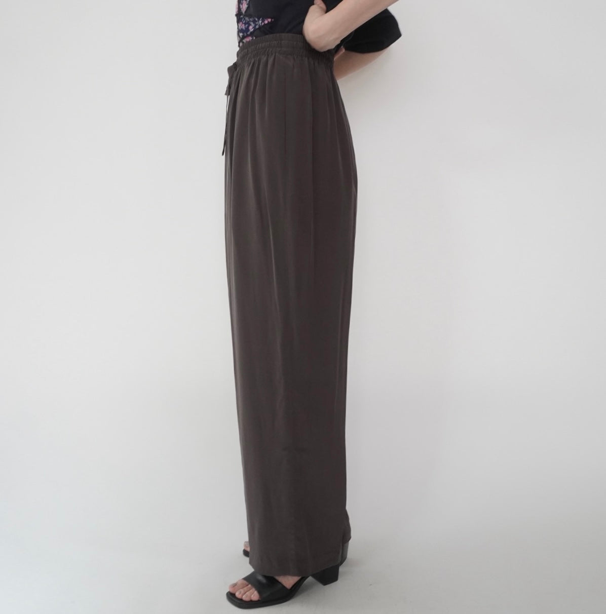90s Silk Wide Pants