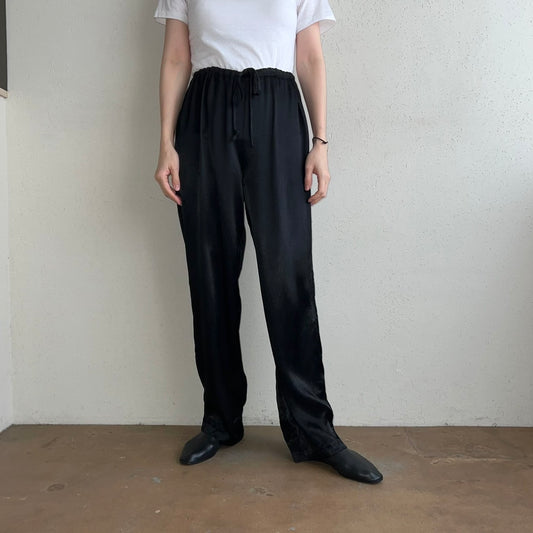 90s Black Satin Pants Made in USA