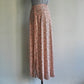80s Floral Print Maxi Skirt Made in USA