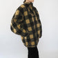 90s EURO Plaid Fleece Top