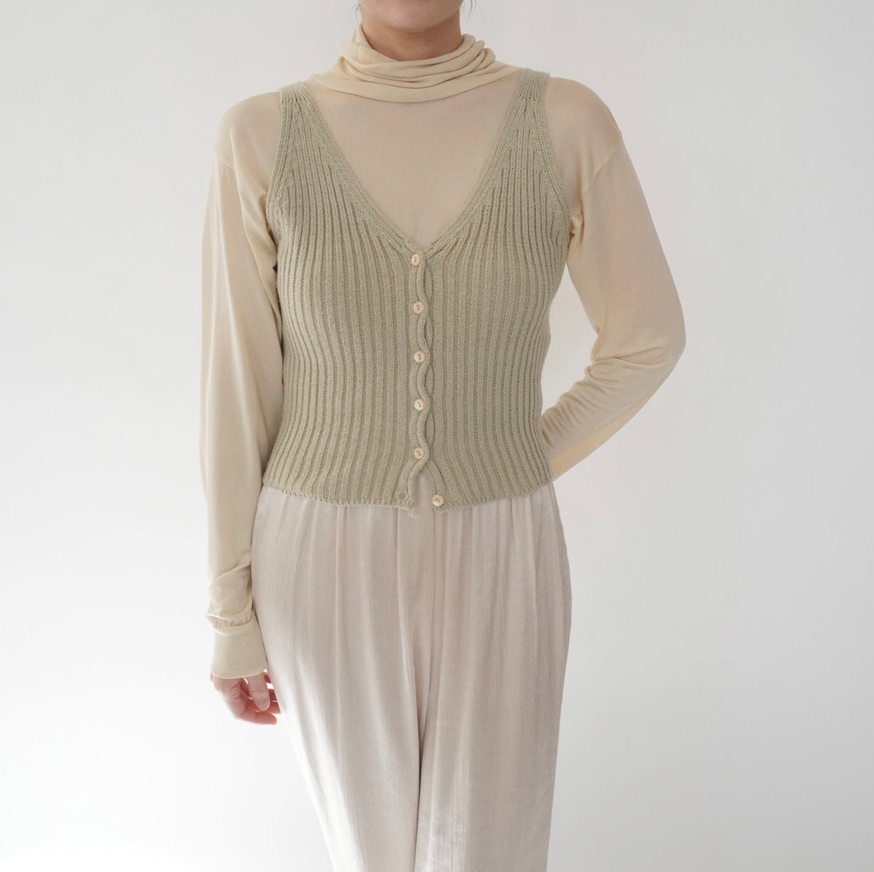 90s Ribbed Top Made in Italy