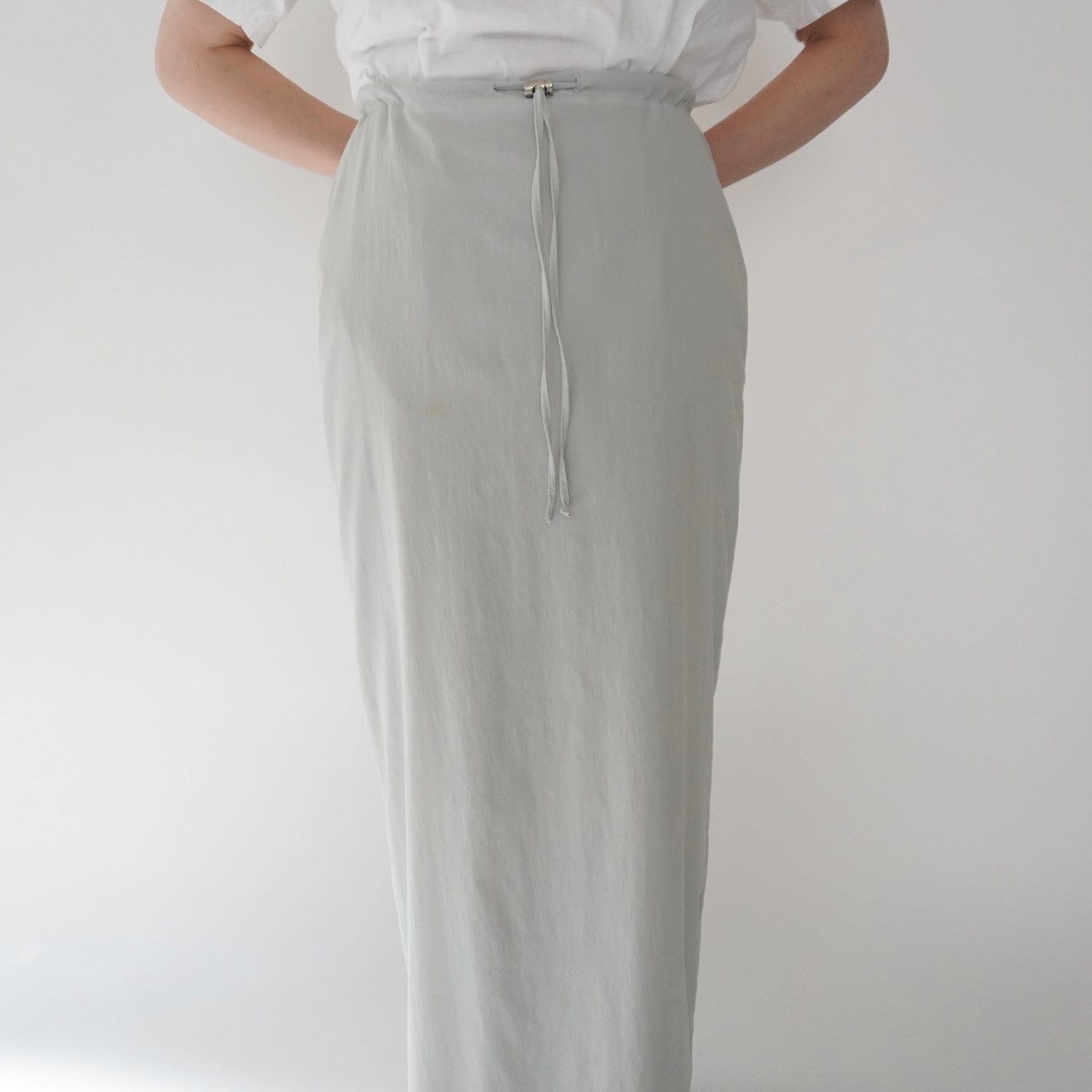 90s Zip Design Maxi Skirt