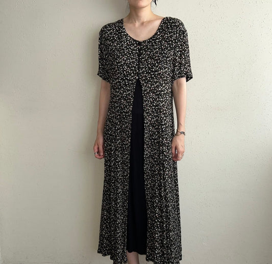 90s Printed Rayon Dress