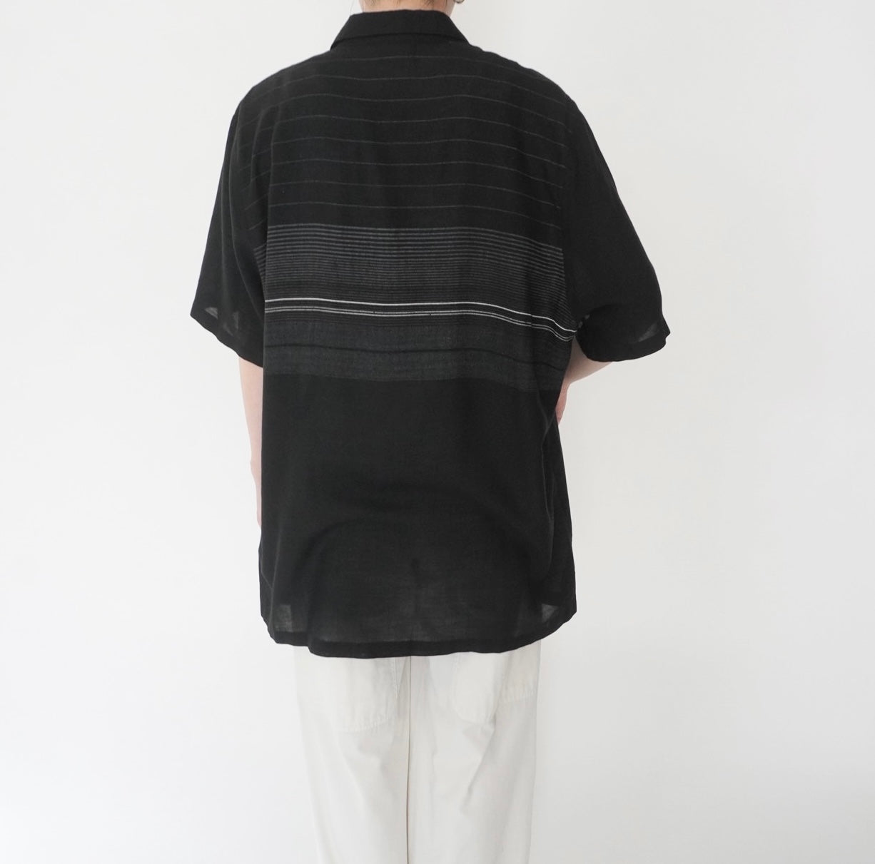 80s Striped Design Shirt Made in USA