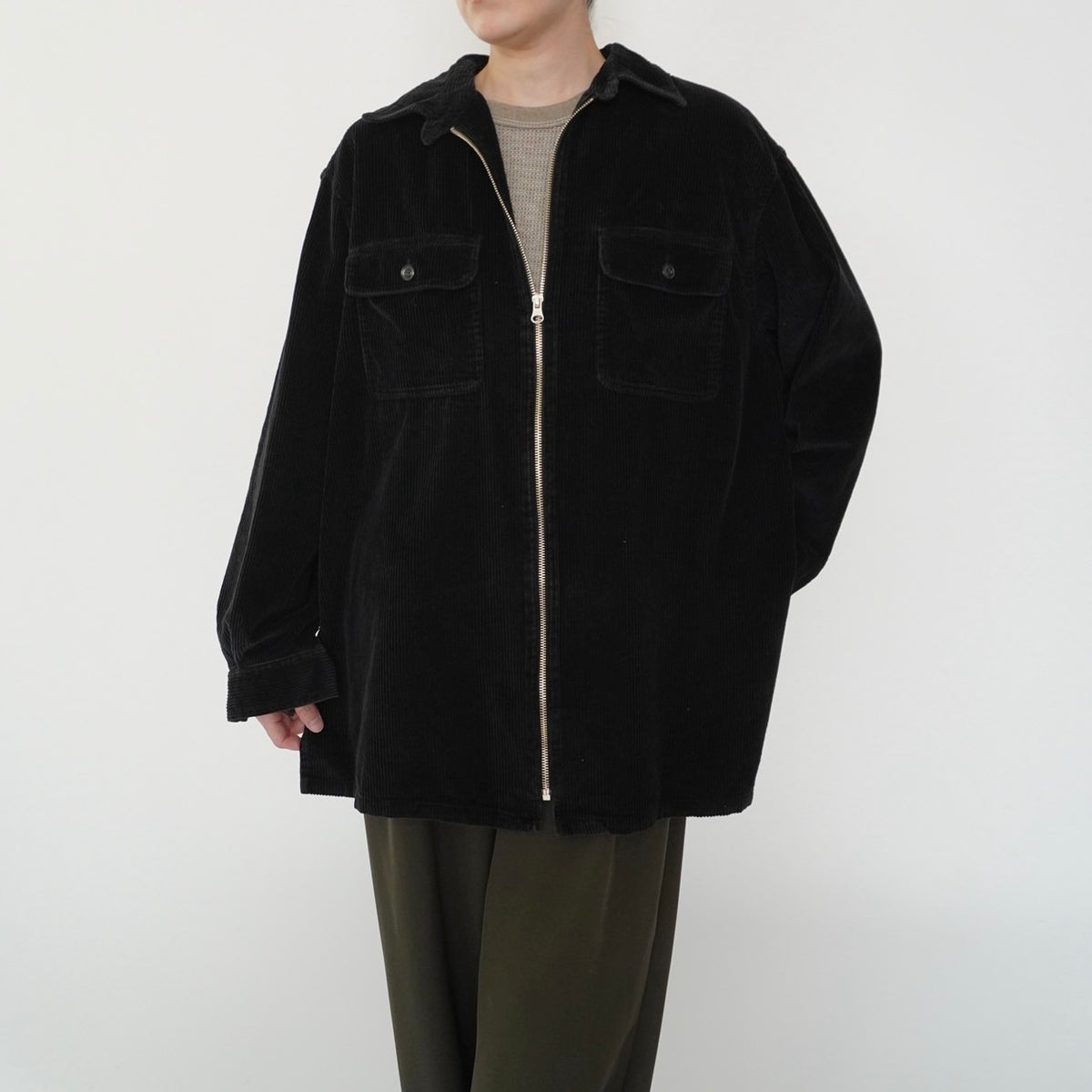 90s Zip Corduroy Shirt,Jacket